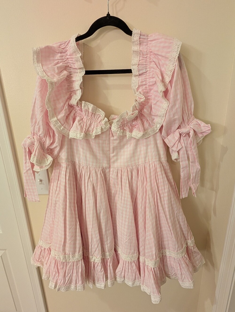 Selkie | NWT The Pink Gingham Mini Carriage Dress - Picture 3 of 6
